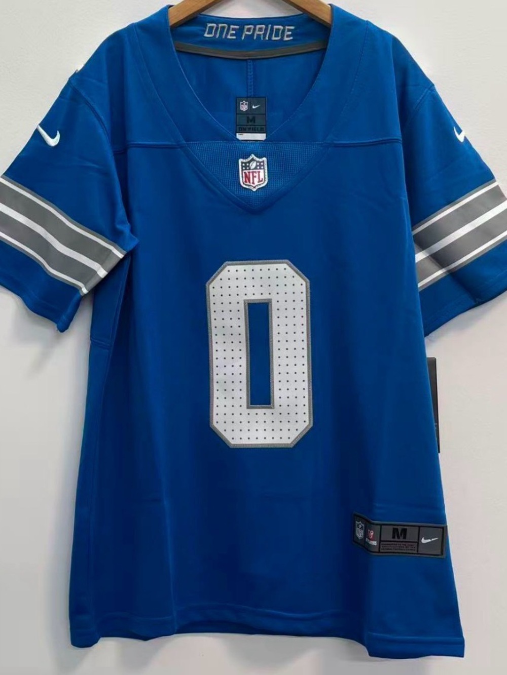 Jahmyr Gibbs #0 Detroit Lions Kids Blue Kids Youth Medium 10/12 Jersey